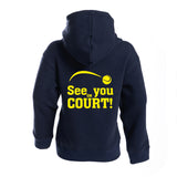 NEW hoodie kids navy met rits see you on court