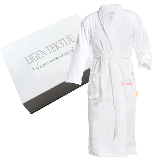 adult badjas met doos