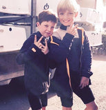 NEW hoodie kids met rits naam navy