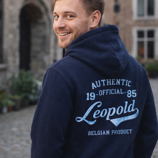 NEW hoodie navy adult rits authentic