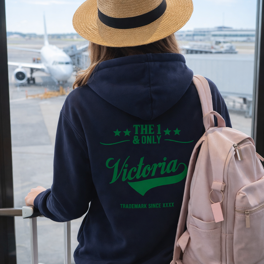 NEW hoodie navy adult rits the o&o