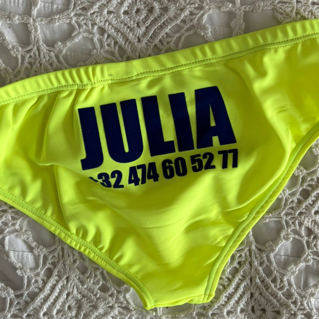 ZWEMSLIP FLUOGEEL  MEISJE