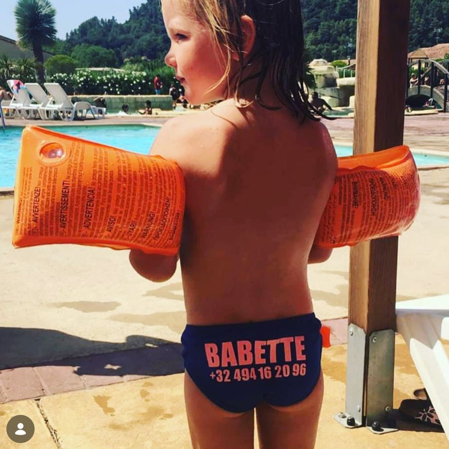 ZWEMSLIP  KOBALT MEISJE