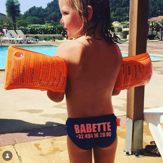 ZWEMSLIP  KOBALT MEISJE