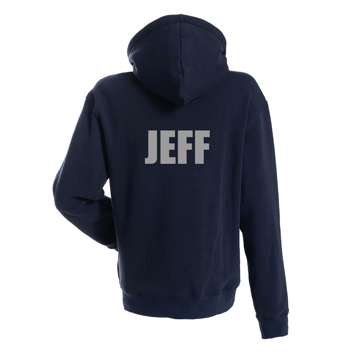 NEW hoodie navy adult rits met naam