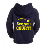 hoodie kids met rits see you on court