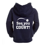 hoodie adult met rits see you on court