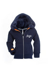 hoodie kids met rits navy authentic