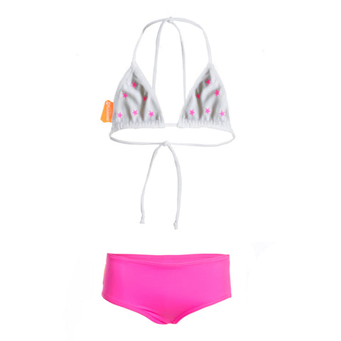 bikini combi wit/roze