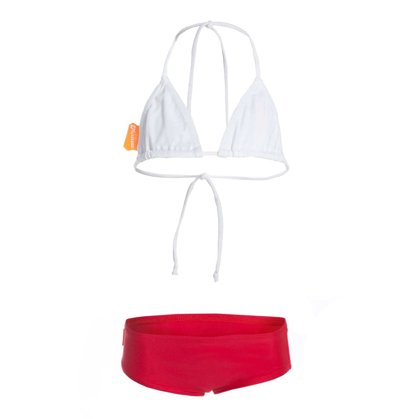 bikini combi wit/rood