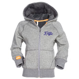 hoodie kids met rits grijs authentic