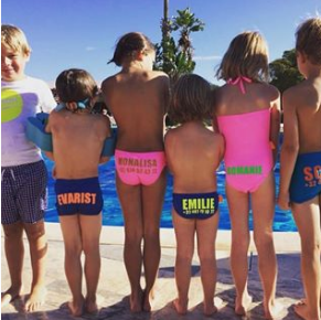 ZWEMSLIP  KOBALT MEISJE