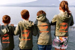 hoodie kids met rits kaki the o&o