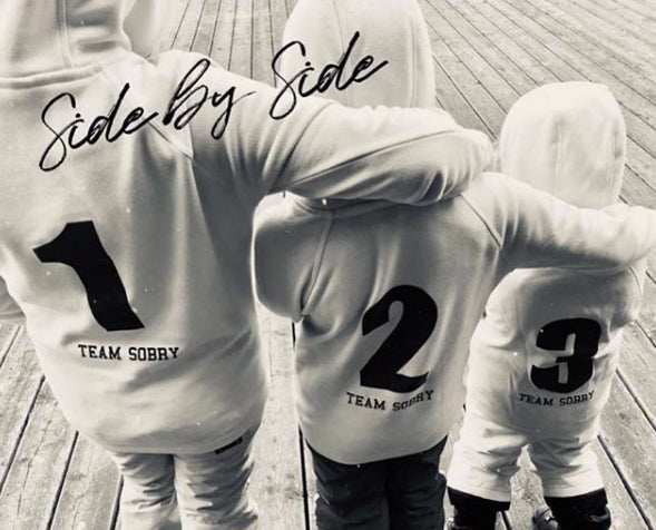 NEW hoodie kids navy met rits design/logo