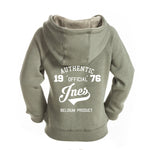 hoodie kids met rits kaki authentic